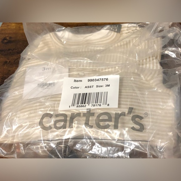 Carter’s 3 Month Baby Boy 3 Piece Farm Animal Outfit Bodysuit, Shirt & Joggers - Picture 6 of 11